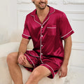 Men's Satin Short Sleeve Pajama Set