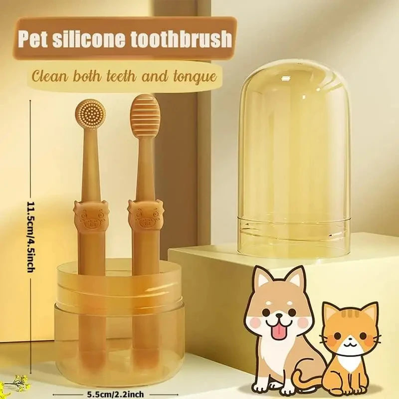 Escova de Dentes de Silicone para Cães e Gatos