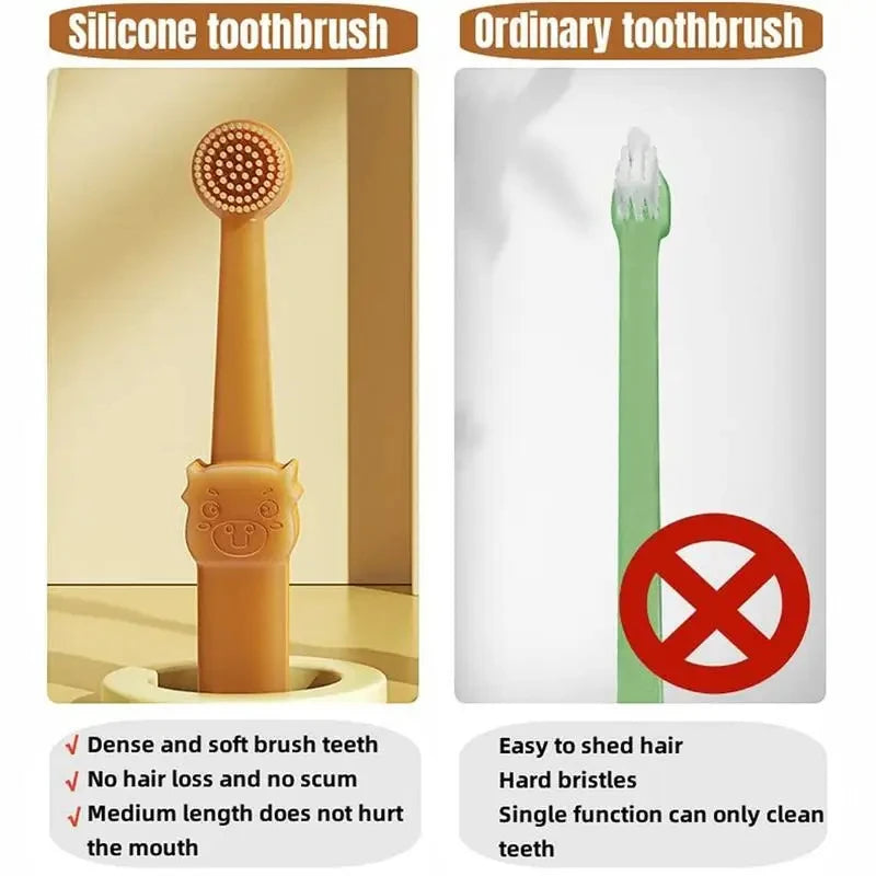 Escova de Dentes de Silicone para Cães e Gatos