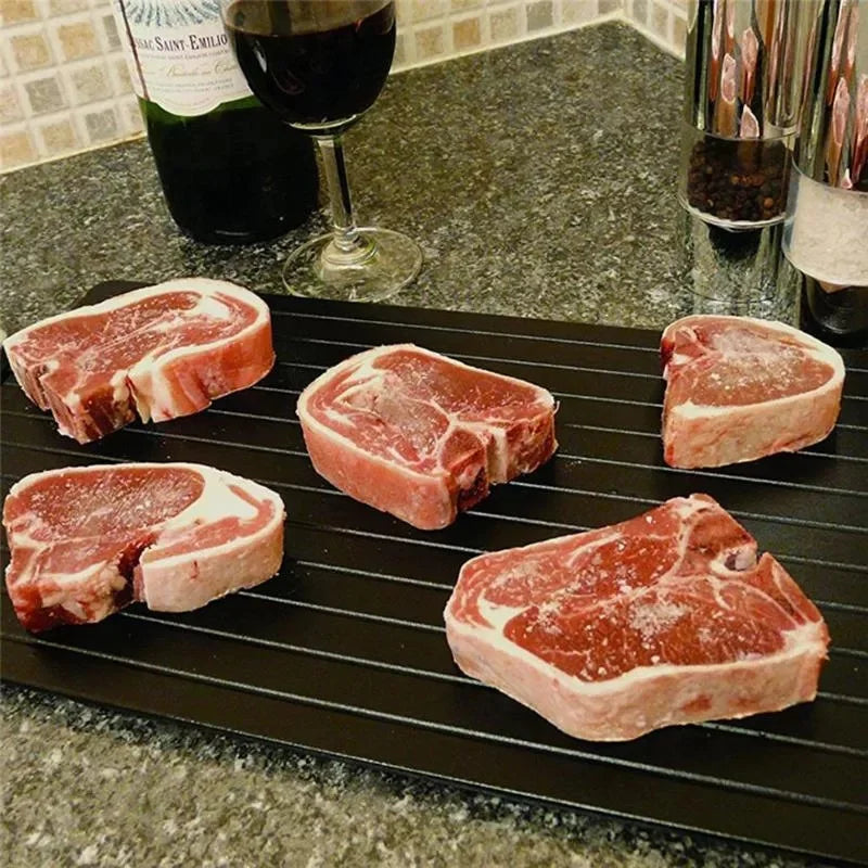 Aluminum Alloy Quick Defrosting Tray for Meat, Fish and Food