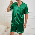 Men's Satin Short Sleeve Pajama Set