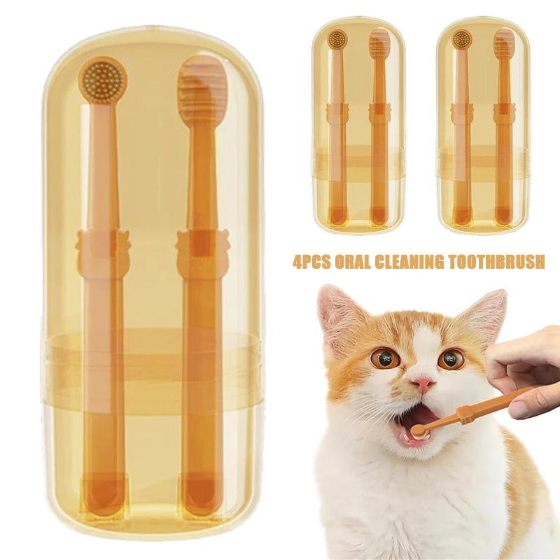 Escova de Dentes de Silicone para Cães e Gatos