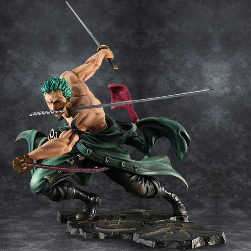 Estátua Zoro 3 espadas - One Piece